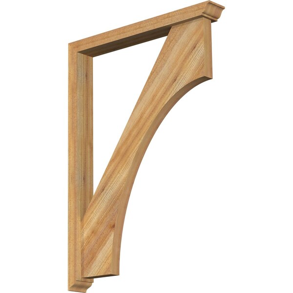 Ekena Millwork Westlake Traditional Rough Sawn Bracket w/ Offset Brace, Western Red Cedar, 4"W x 30"D x 42"H BKT0402X30X42WTL01RWR - main